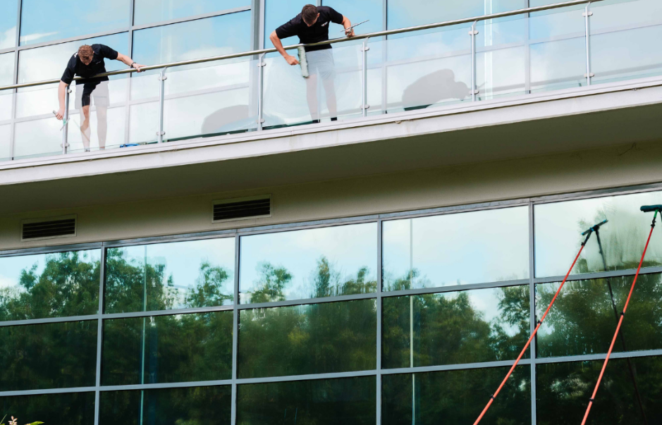 Shimmer Glass and Pressure Cleaning Team services Commercial Properties