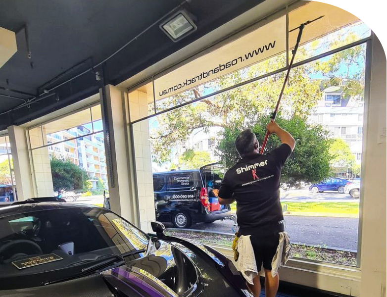 Shimmer Glass and Pressure Cleaning services Commercial Sites in Sydney