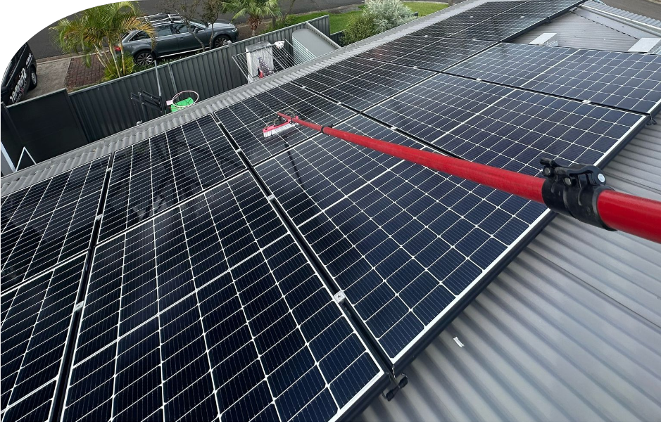 Residential solar panel cleaning in the Western Suburbs to clear dust and maintain immaculate surface efficiency.