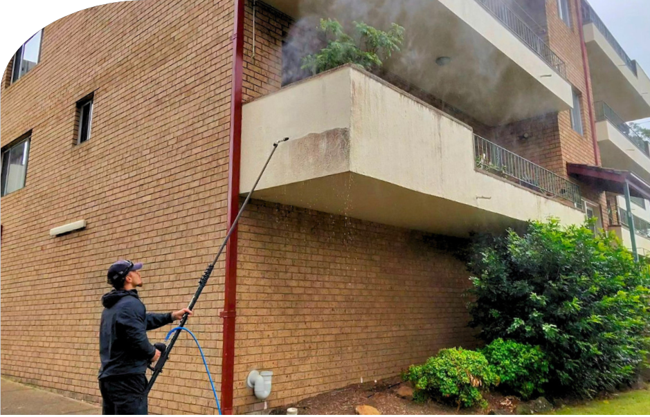 Comprehensive aged care building washing of a multi-storey Western Sydney property to ensure an immaculate exterior condition.