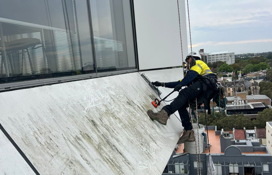 What's included in professional window cleaning services Sydney facilities receive Rope Access