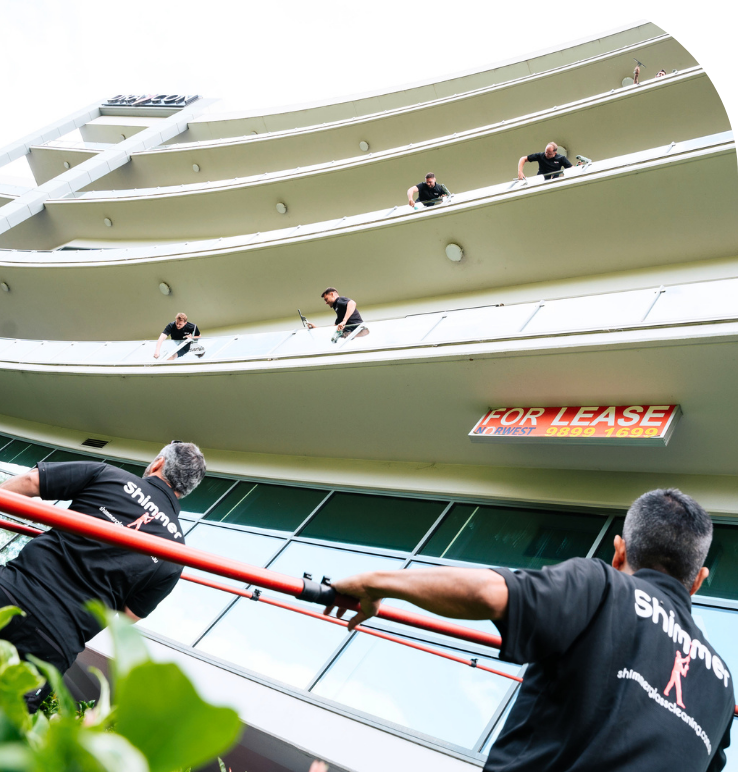 Window Cleaning by Shimmer Glass and Pressure Cleaning