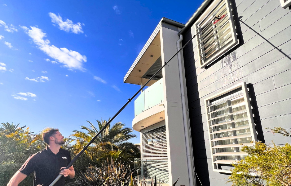 Low-Rise Window Cleaning by Shimmer Glass and Pressure Cleaning