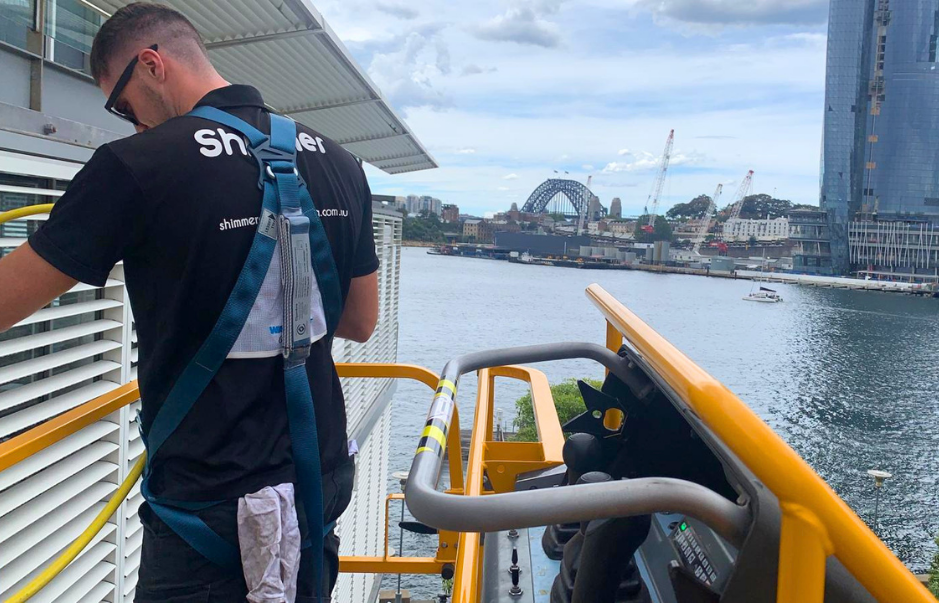 How to clean exterior windows — tools, technique and squeegee method demonstrated by Shimmer Glass and Pressure Cleaning Sydney